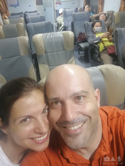 Happy to be on the train despite of the sleepless night ahead